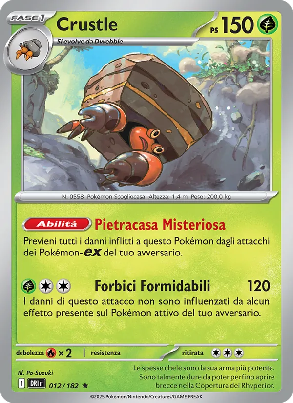 Carta Crustle dell'espansione Rivali Predestinati, numero 012/182