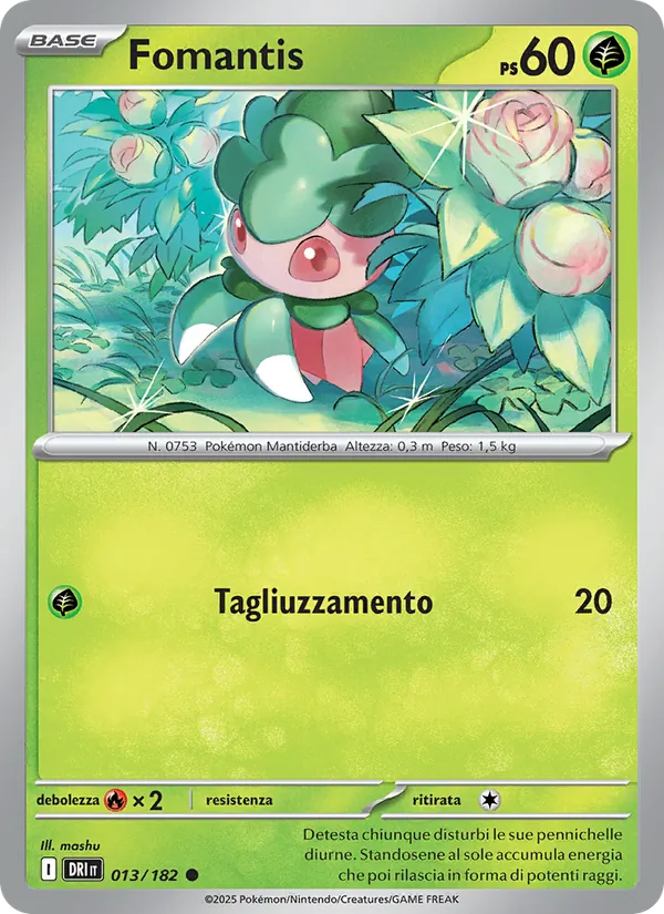 Carta Fomantis dell'espansione Rivali Predestinati, numero 013/182