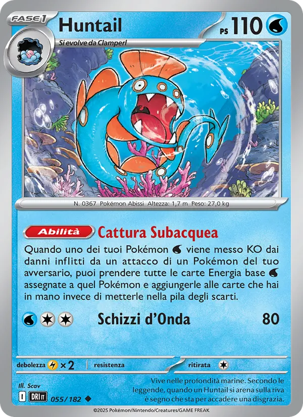 Carta Huntail dell'espansione Rivali Predestinati, numero 055/182