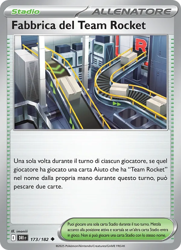 Carta Fabbrica del Team Rocket dell'espansione Rivali Predestinati, numero 173/182