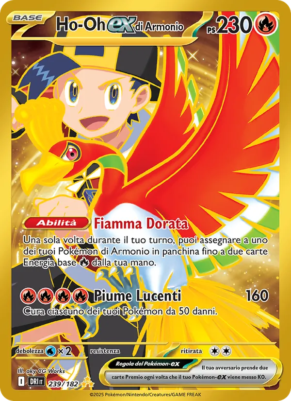 Carta Ho-Oh-ex di Armonio dell'espansione Rivali Predestinati, numero 239/182