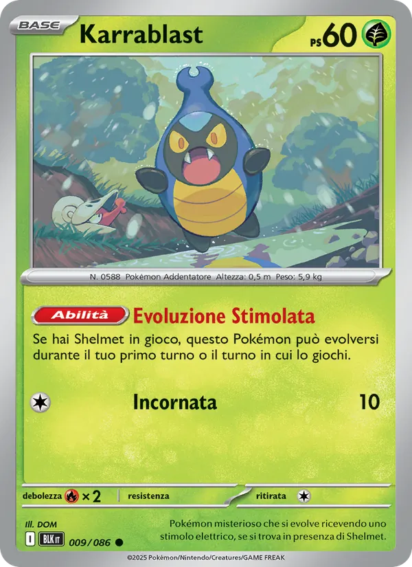 Carta Karrablast dell'espansione Luce Nera, numero 009/86