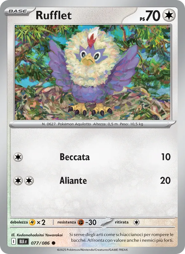 Carta Rufflet dell'espansione Luce Nera, numero 077/86