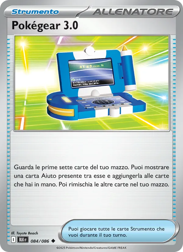 Carta Pokégear 3.0 dell'espansione Luce Nera, numero 084/86
