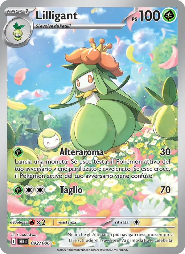 Carta Lilligant dell'espansione Luce Nera, numero 092/86
