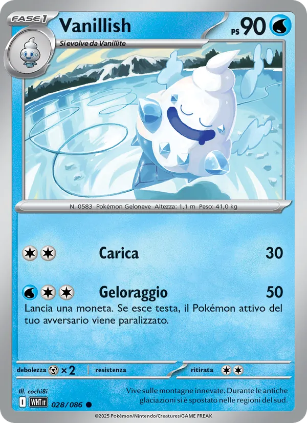 Carta Vanillish dell'espansione Fuoco Bianco, numero 028/86