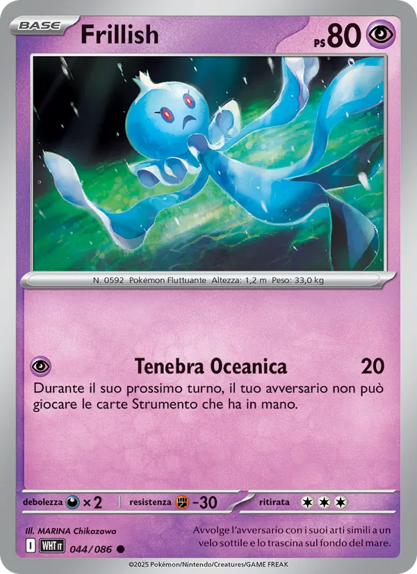 Carta Frillish dell'espansione Fuoco Bianco, numero 044/86