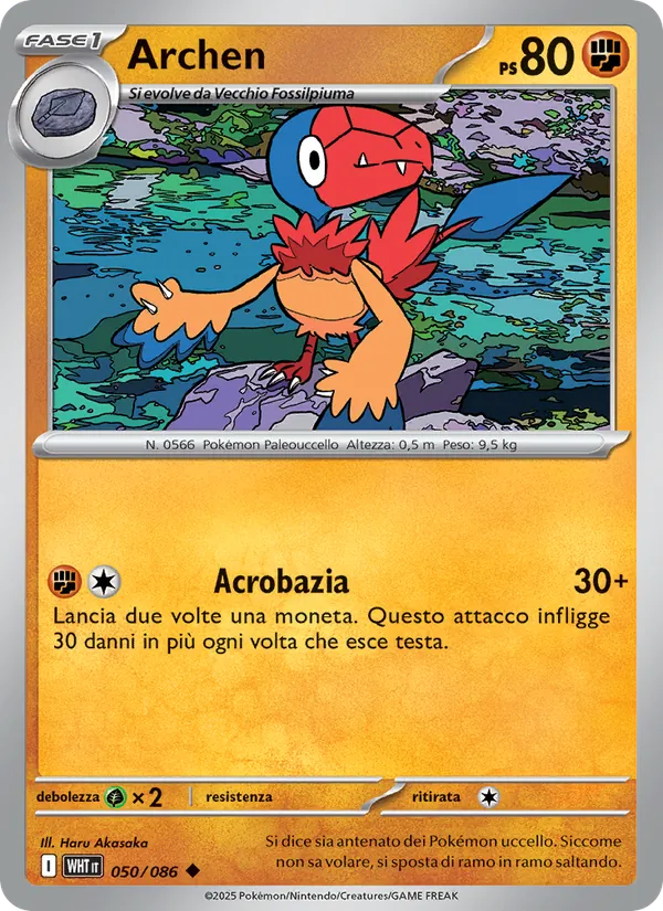 Carta Archen dell'espansione Fuoco Bianco, numero 050/86