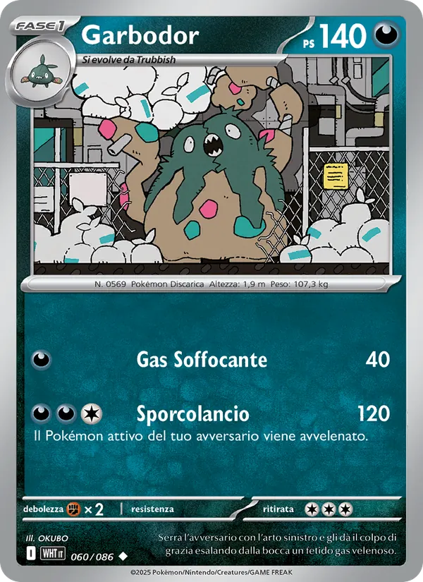 Carta Garbodor dell'espansione Fuoco Bianco, numero 060/86