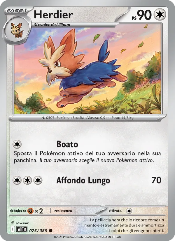 Carta Herdier dell'espansione Fuoco Bianco, numero 075/86
