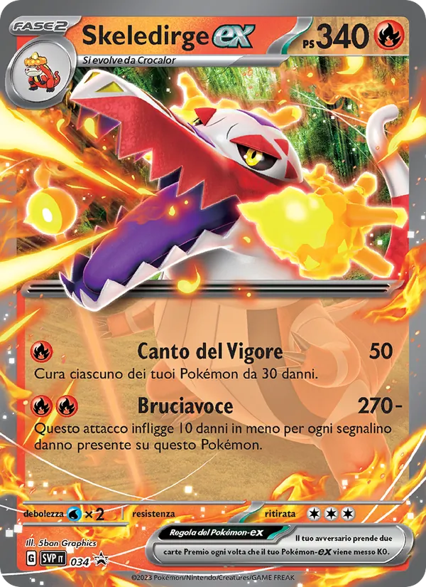 Carta Skeledirge-ex dell'espansione SVP Black Star Promos, numero 034/225