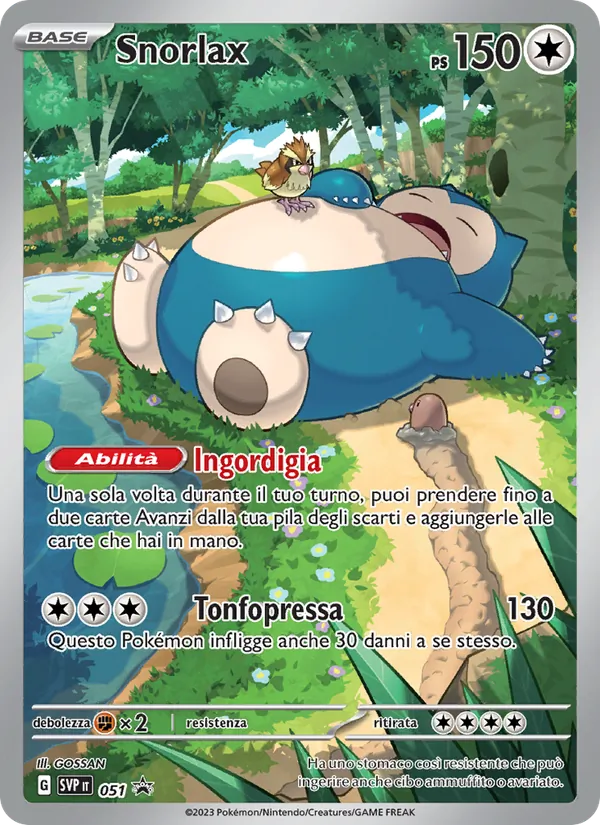 Carta Snorlax dell'espansione SVP Black Star Promos, numero 051/225