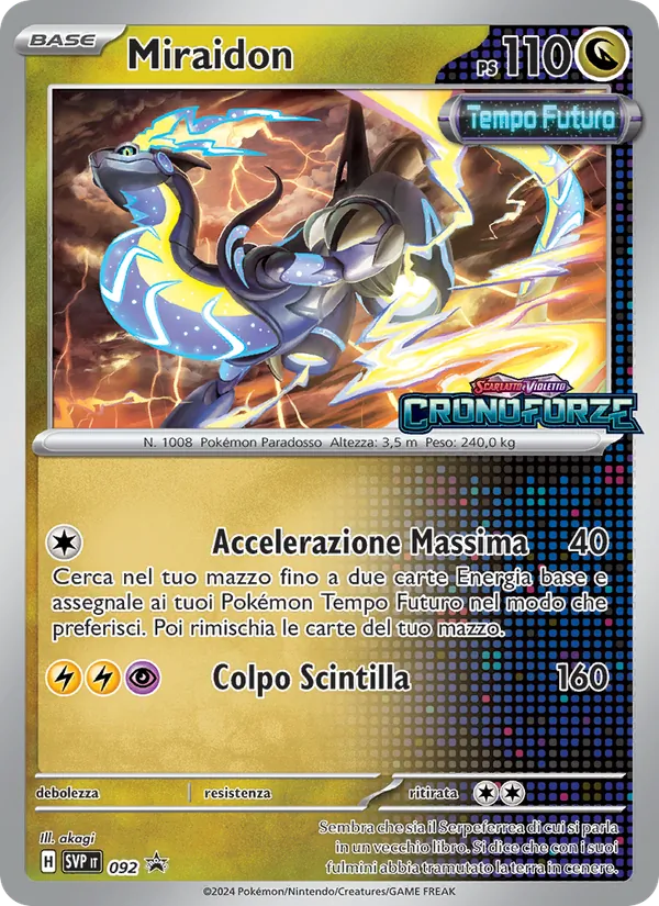 Carta Miraidon dell'espansione SVP Black Star Promos, numero 092/225