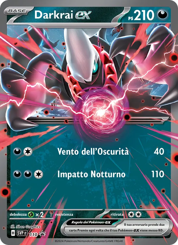 Carta Darkrai-ex dell'espansione SVP Black Star Promos, numero 110/225