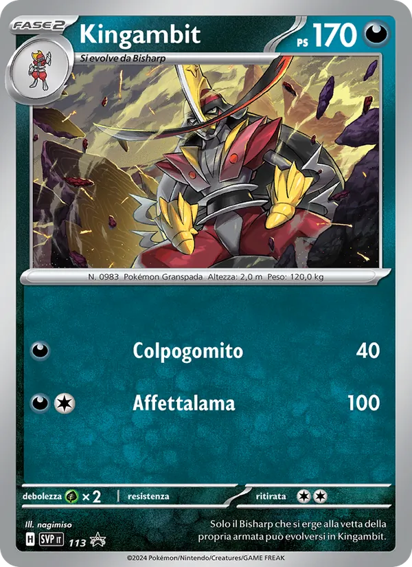 Carta Kingambit dell'espansione SVP Black Star Promos, numero 113/225