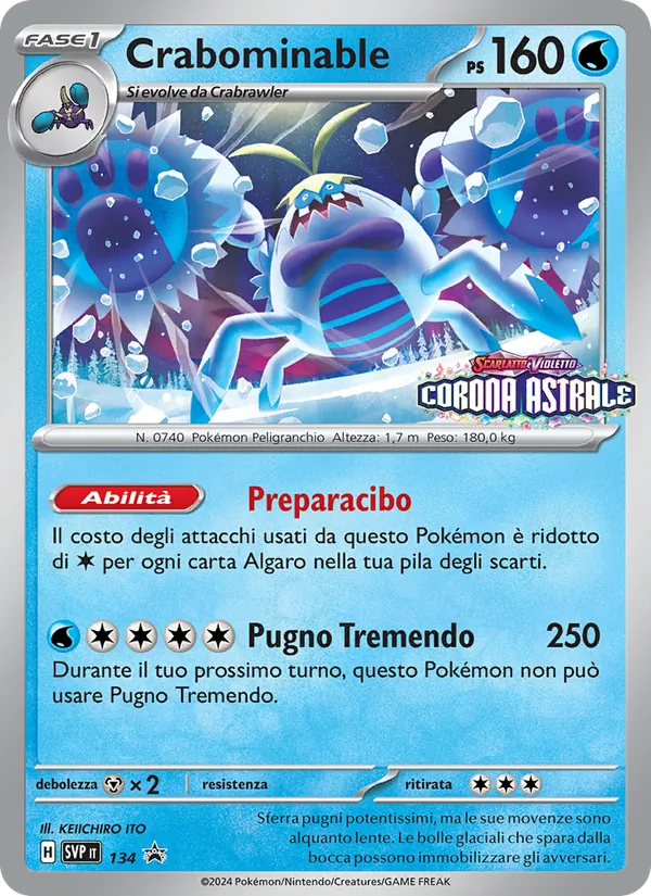 Carta Crabominable dell'espansione SVP Black Star Promos, numero 134/225