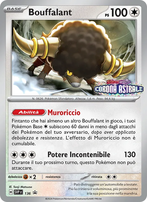 Carta Bouffalant dell'espansione SVP Black Star Promos, numero 136/225