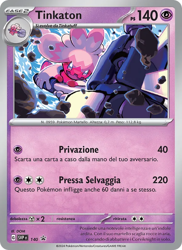 Carta Tinkaton dell'espansione SVP Black Star Promos, numero 140/225
