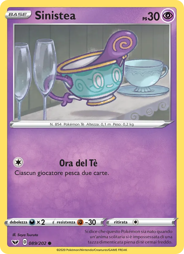 Carta Sinistea dell'espansione Spada e Scudo, numero 89/202