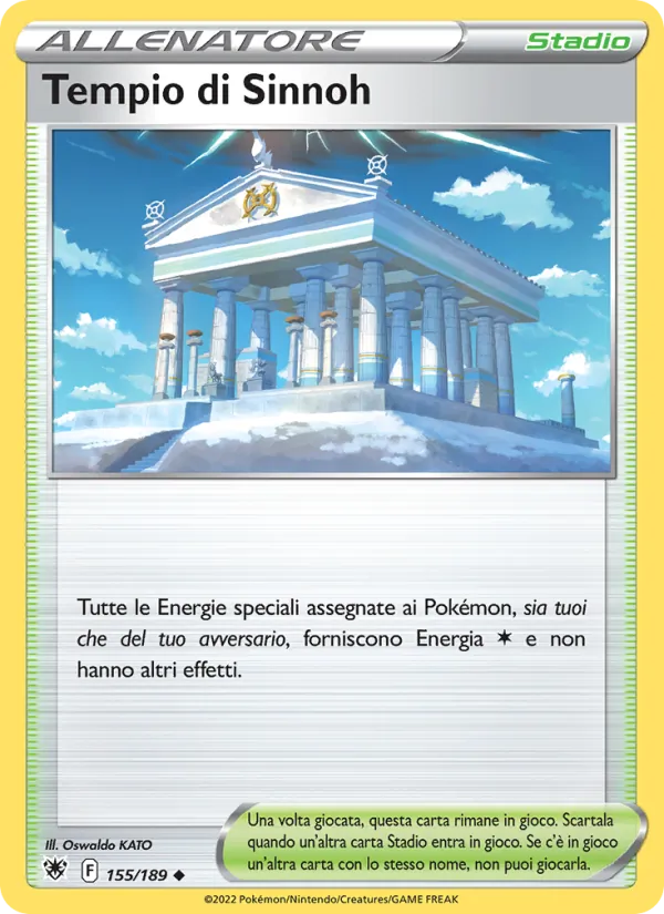Carta Tempio di Sinnoh dell'espansione Lucentezza Siderale, numero 155/189