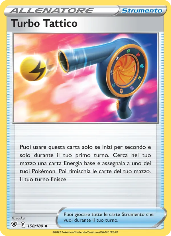 Carta Turbo Tattico dell'espansione Lucentezza Siderale, numero 158/189