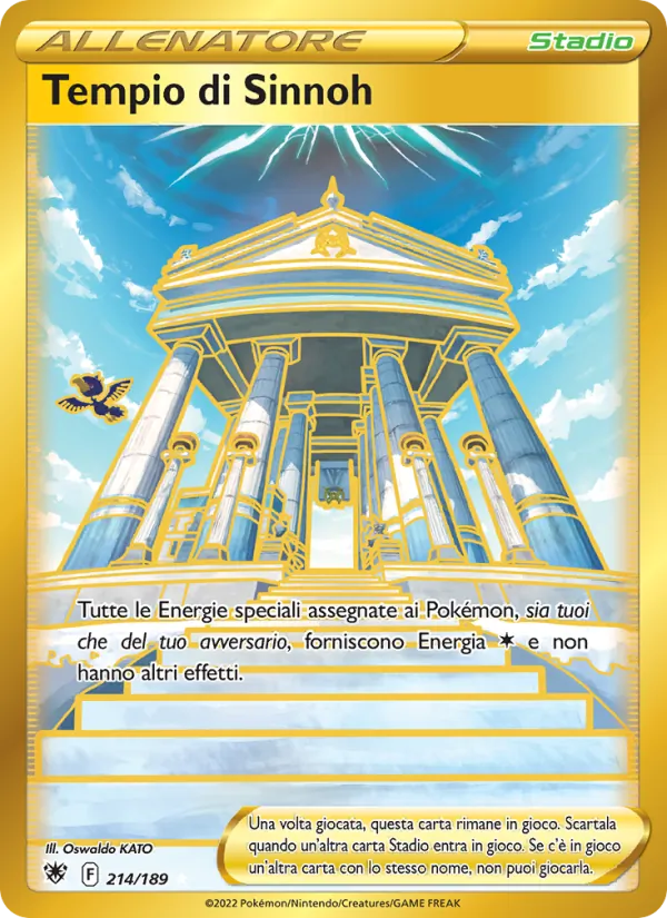 Carta Tempio di Sinnoh dell'espansione Lucentezza Siderale, numero 214/189