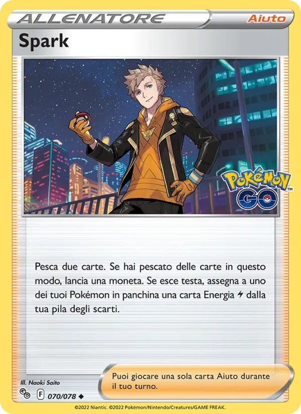 Carta Spark dell'espansione Pokémon GO, numero 070/78