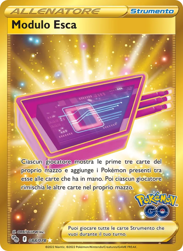 Carta Modulo Esca dell'espansione Pokémon GO, numero 088/78