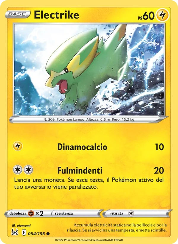 Carta Electrike dell'espansione Origine Perduta, numero 054/196