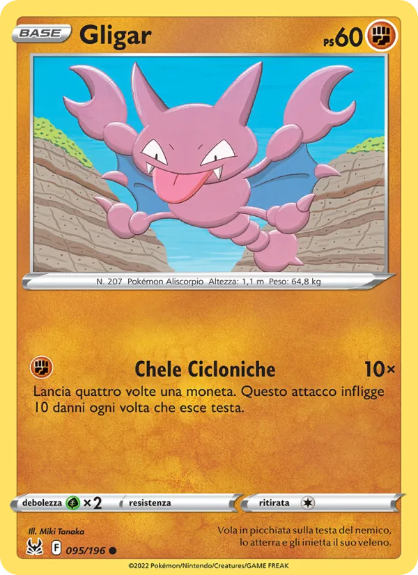 Carta Gligar dell'espansione Origine Perduta, numero 095/196