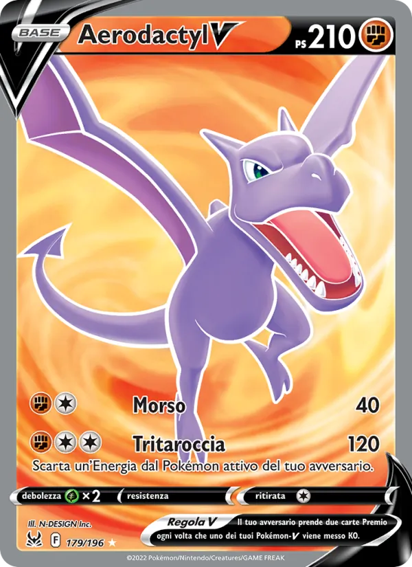 Carta Aerodactyl V dell'espansione Origine Perduta, numero 179/196