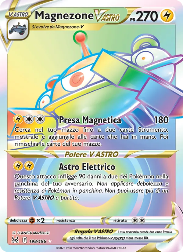 Carta Magnezone V ASTRO dell'espansione Origine Perduta, numero 198/196