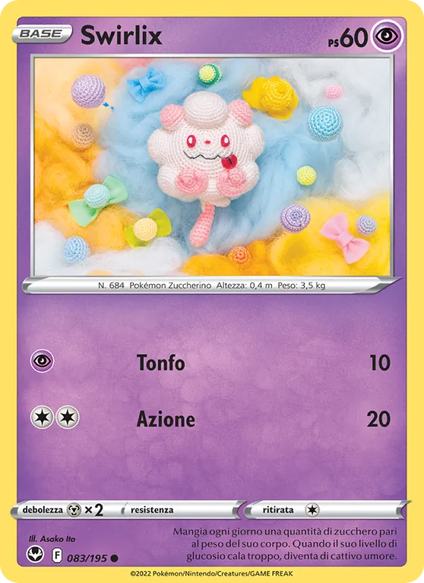Carta Swirlix dell'espansione Tempesta Argentata, numero 083/195