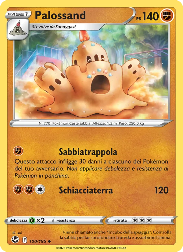 Carta Palossand dell'espansione Tempesta Argentata, numero 100/195