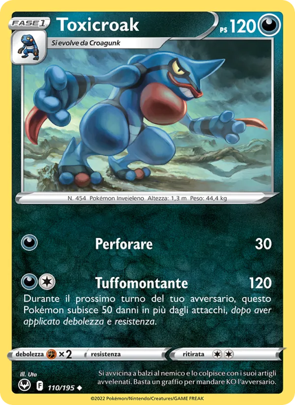 Carta Toxicroak dell'espansione Tempesta Argentata, numero 110/195