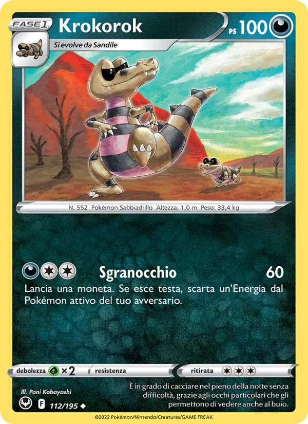 Carta Krokorok dell'espansione Tempesta Argentata, numero 112/195
