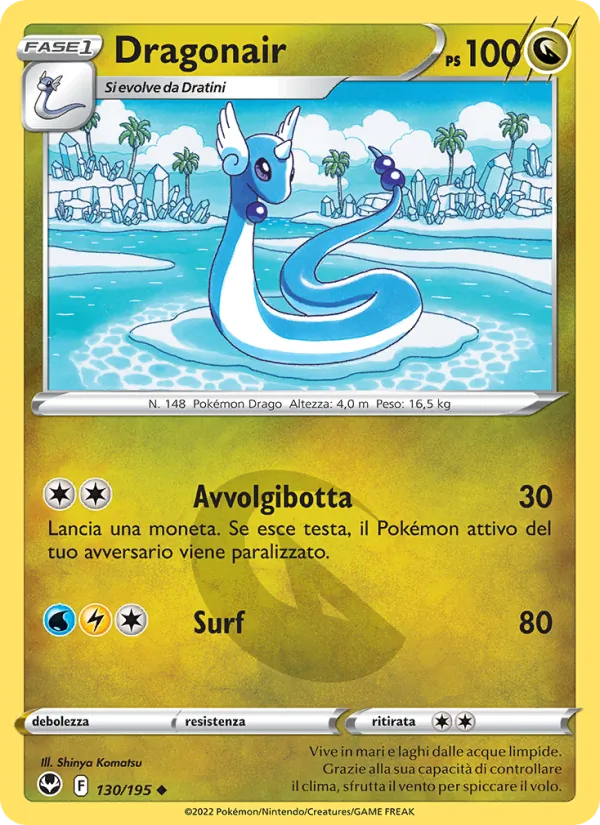 Carta Dragonair dell'espansione Tempesta Argentata, numero 130/195