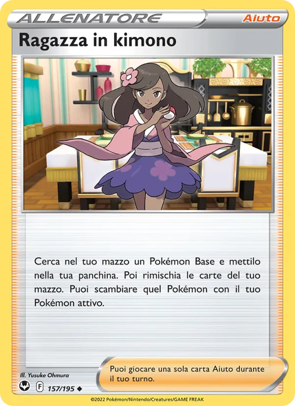 Carta Ragazza in kimono dell'espansione Tempesta Argentata, numero 157/195