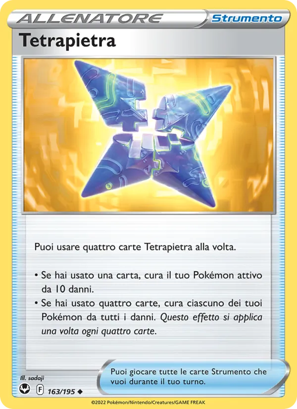 Carta Tetrapietra dell'espansione Tempesta Argentata, numero 163/195