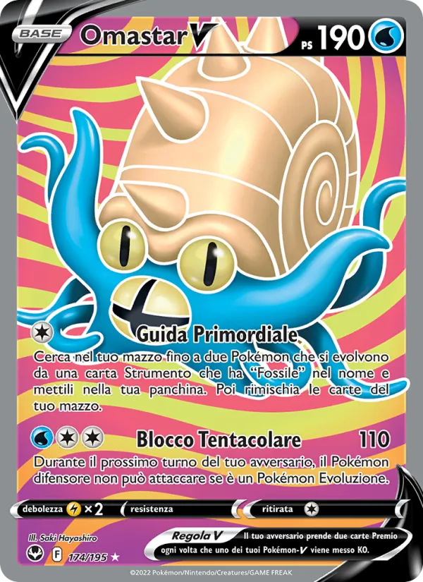 Carta Omastar V dell'espansione Tempesta Argentata, numero 174/195
