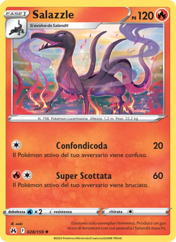 Carta Salazzle dell'espansione Zenit Regale, numero 028/159