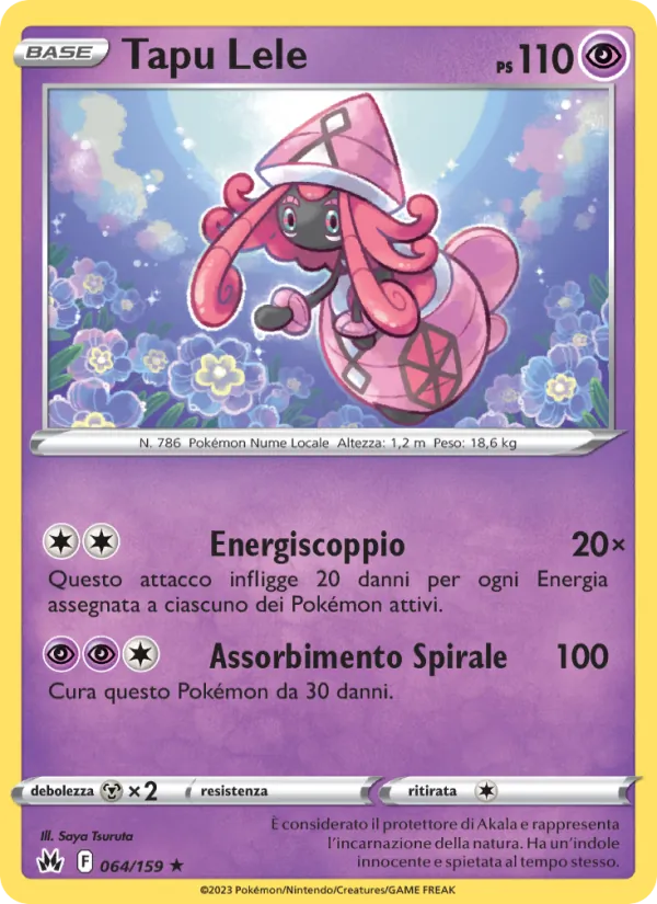 Carta Tapu Lele dell'espansione Zenit Regale, numero 064/159