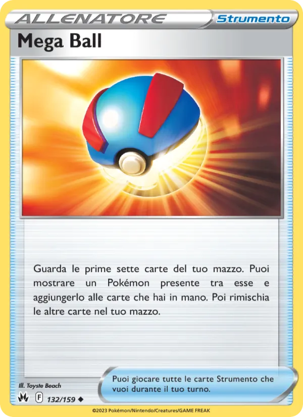 Carta Mega Ball dell'espansione Zenit Regale, numero 132/159
