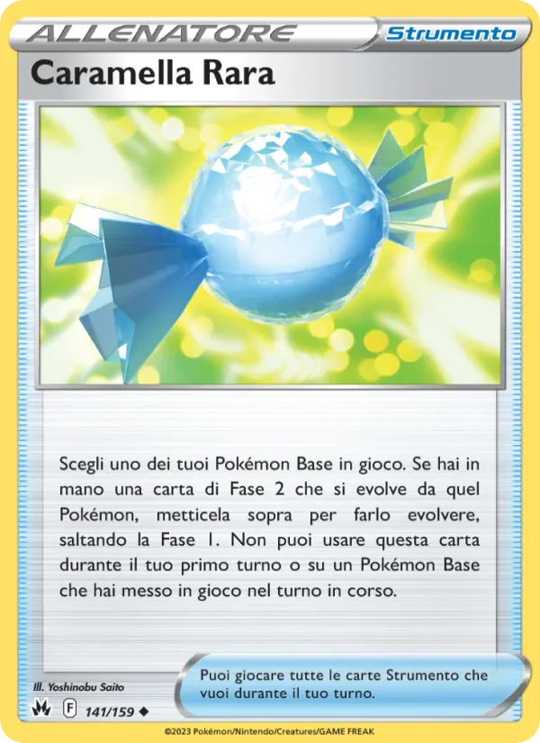 Carta Caramella Rara dell'espansione Zenit Regale, numero 141/159