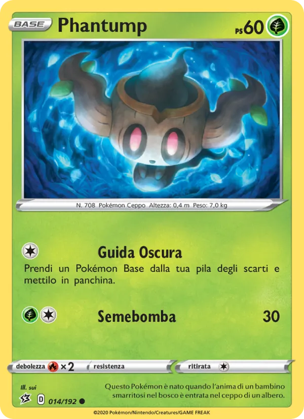 Carta Phantump dell'espansione Fragore Ribelle, numero 14/192