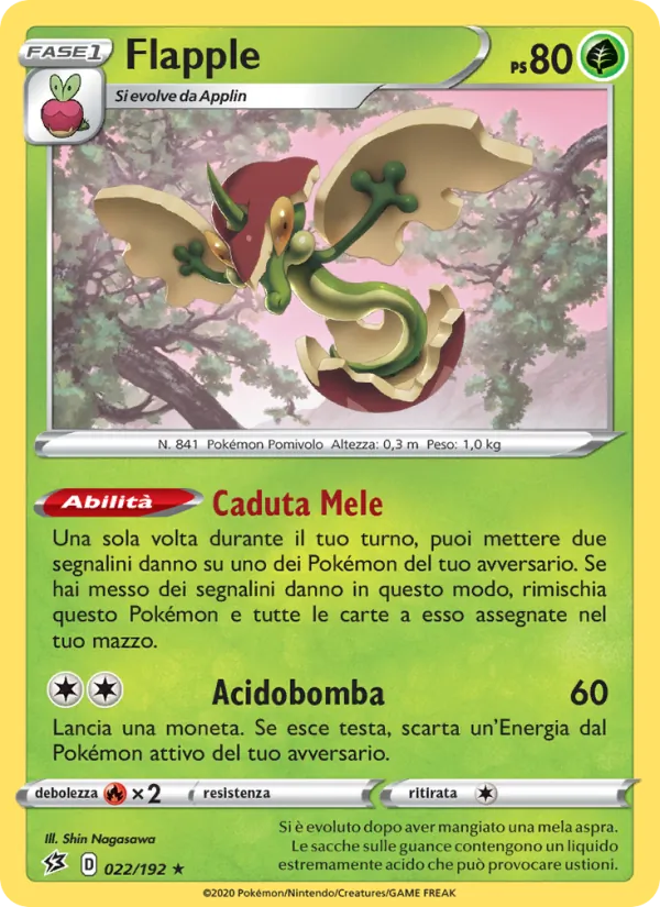 Carta Flapple dell'espansione Fragore Ribelle, numero 22/192