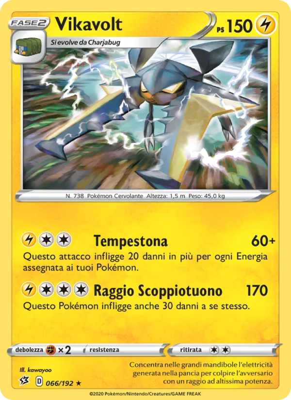 Carta Vikavolt dell'espansione Fragore Ribelle, numero 66/192