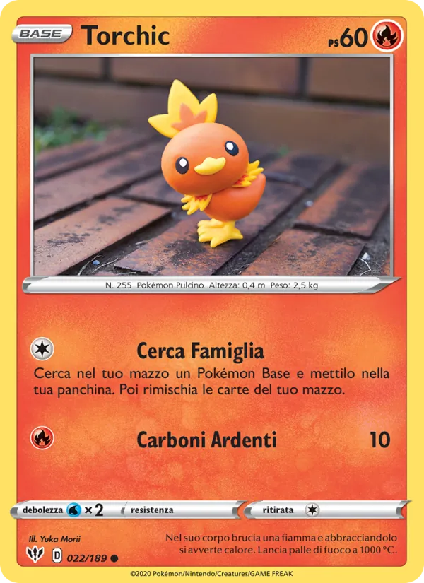 Carta Torchic dell'espansione Fiamme Oscure, numero 22/189