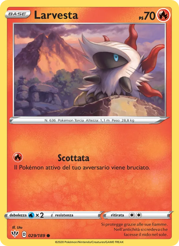 Carta Larvesta dell'espansione Fiamme Oscure, numero 29/189