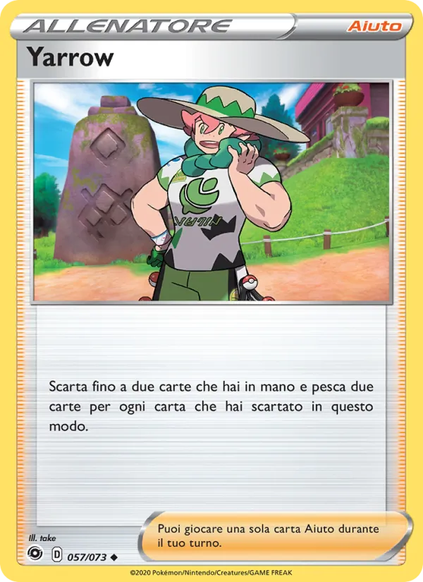 Carta Yarrow dell'espansione Futuri Campioni, numero 57/73